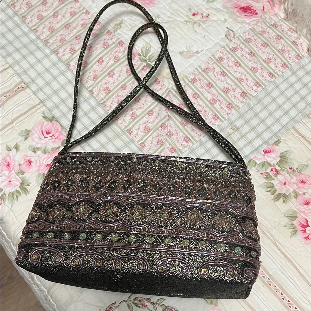 Menbur Multicolor Beaded Clutch